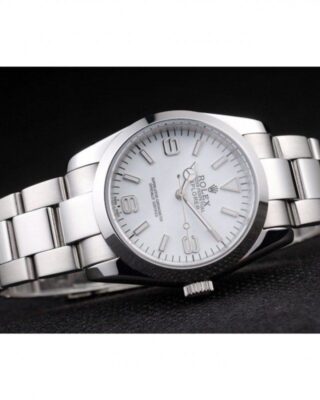 Explorer Silver Dial 98086 Close-Up Focus
