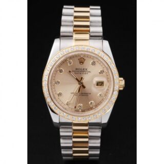 Superclone Datejust Gold Dial SRL40 Perspective View