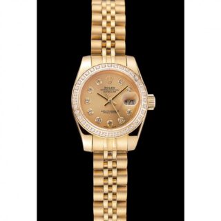 Superclone Datejust Gold Dial 1454096 Perspective View