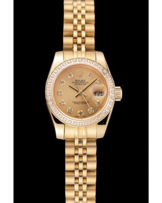Superclone Datejust Gold Dial 1454096 Perspective View