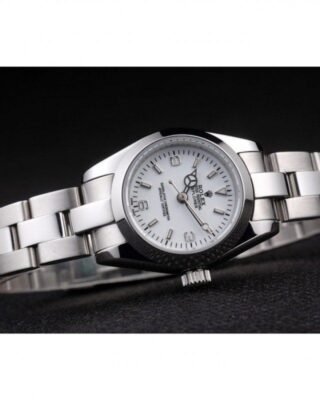Explorer White Dial 98088 Close-Up Focus