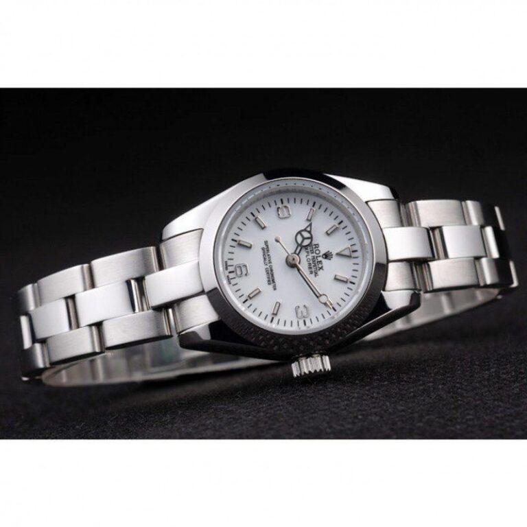 Explorer White Dial 98088 Close-Up Focus