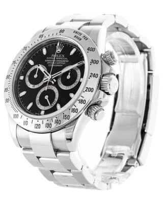 Superclone Daytona Black Dial 116520 Perspective View