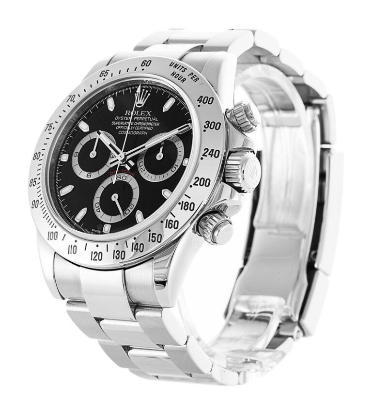 Superclone Daytona Black Dial 116520 Perspective View