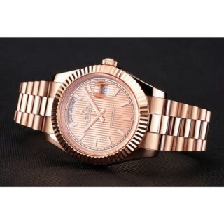 Superclone Day-Date Rose-Gold Dial REP016823 Close-Up Focus