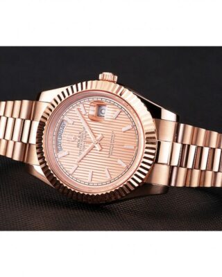 Superclone Day-Date Rose-Gold Dial REP016823 Close-Up Focus