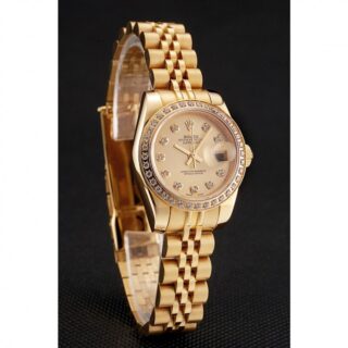 Superclone Datejust Gold Dial 1454096 Angle Detail