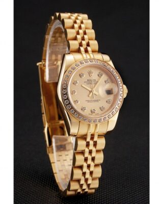Superclone Datejust Gold Dial 1454096 Angle Detail