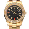 Swiss Fake Rolex Day-Date 36mm Black Dial 1454101