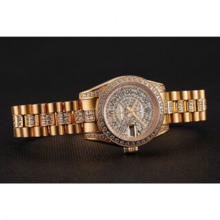 Superclone Datejust Gold Dial 1453955 Close-Up Focus