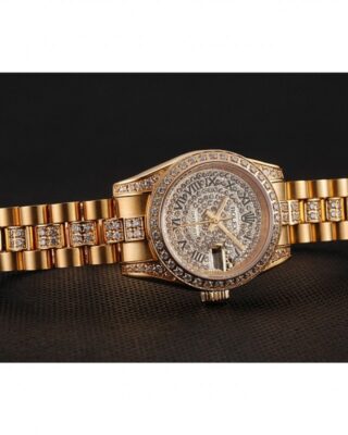 Superclone Datejust Gold Dial 1453955 Close-Up Focus