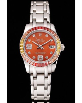 Datejust Orange Dial REP016821 Perspective View