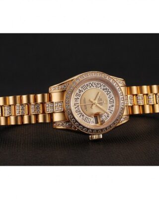 Superclone Datejust Gold Dial 1453953 Angle Detail