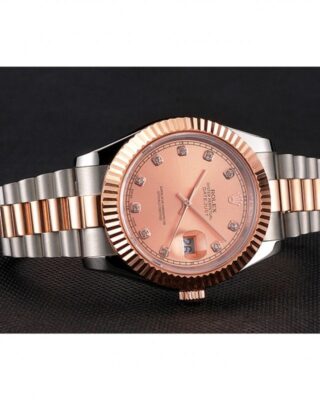 Superclone Datejust Rose-Gold Dial REP016816 Close-Up Focus