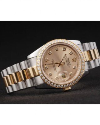 Superclone Datejust Gold Dial SRL40 Style Perspective