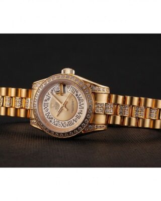 Superclone Datejust Gold Dial 1453953 Close-Up Focus