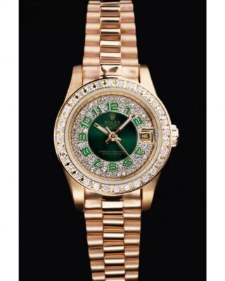 Datejust Green Dial RL39 Perspective View