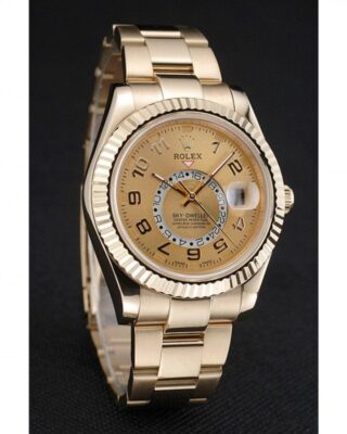 Sky-Dweller Gold Dial 80243 Angle Detail
