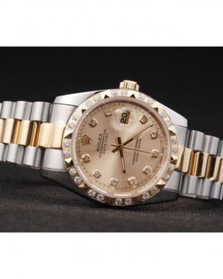 Superclone Datejust Gold Dial SRL41 Alternate Angle