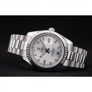 Superclone Day-Date Silver Dial 41995 Design Element