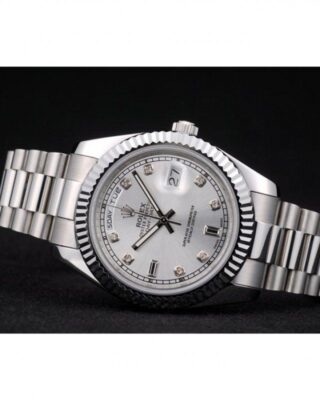 Superclone Day-Date Silver Dial 41995 Design Element