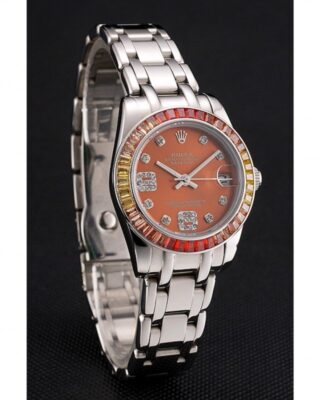 Datejust Orange Dial REP016821 Angle Detail