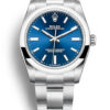 Fake Rolex Oyster Perpetual Lady 34mm Blue Dial 124200