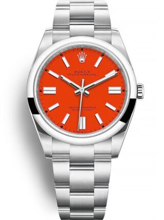 Oyster Perpetual Coral Red Dial 124300