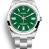 Fake Rolex Oyster Perpetual Lady 41mm Green Dial 124300
