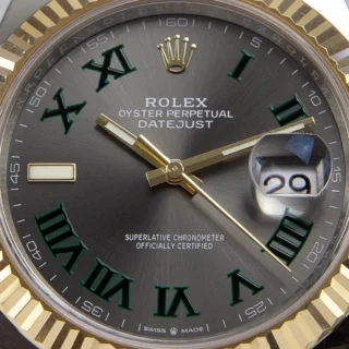 Datejust II Rhodium Dial 126333 "Wimbledon" Two-Tone Oyster Perspective View