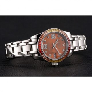 Datejust Orange Dial REP016821 Close-Up Focus