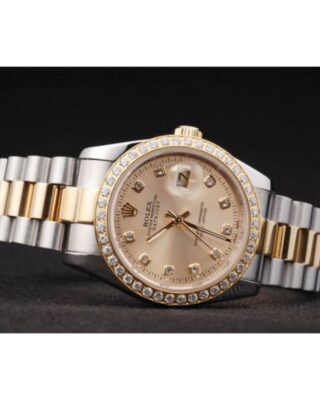 Superclone Datejust Gold Dial SRL40 Alternate Angle