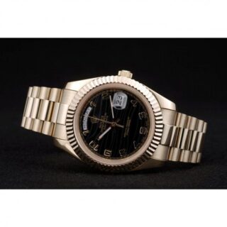 Superclone Day-Date Black Dial 41998 Design Element