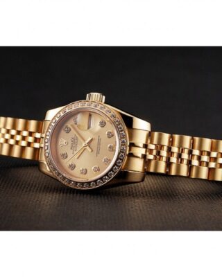 Superclone Datejust Gold Dial 1454096 Close-Up Focus