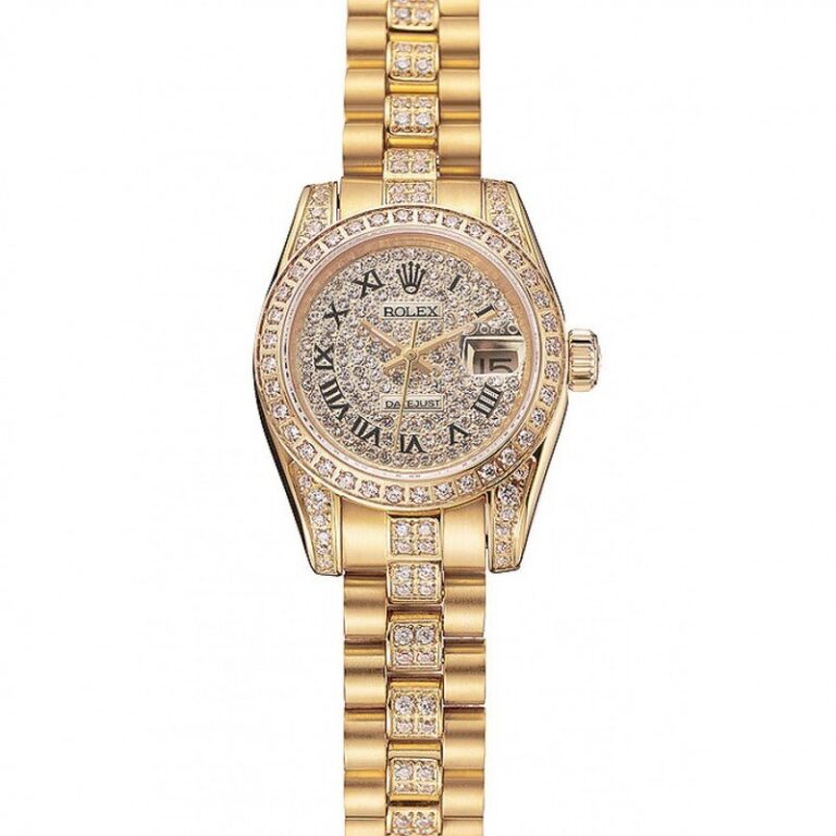 Superclone Datejust Gold Dial 1453955 Perspective View