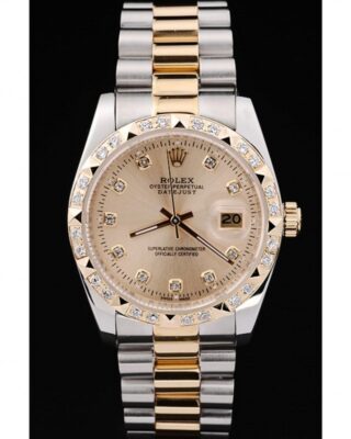Superclone Datejust Gold Dial SRL41 Perspective View