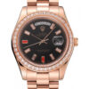 Swiss Fake Rolex Day-Date 41mm Black Dial 1454102