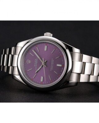 Oyster Perpetual Date Purple Dial REP016834 Close-Up Focus