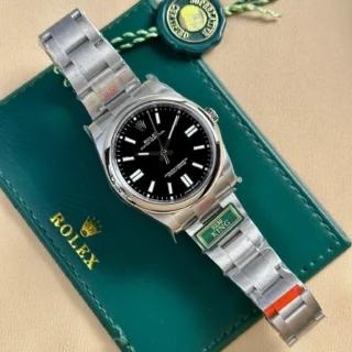 Oyster Perpetual Black Dial Oyster Bracelet