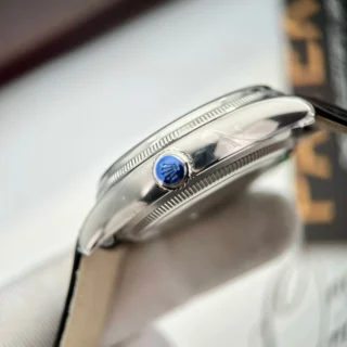 Cellini Black Dial Steel Case Black Leather Strap