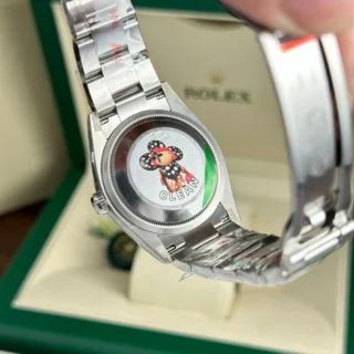 Oyster Perpetual Coral Dial Smooth Bezel Oyster Bracelet