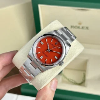 Oyster Perpetual Red Dial Oyster Bracelet