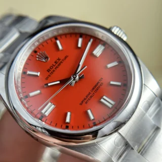 Oyster Perpetual Red Dial Oyster Bracelet