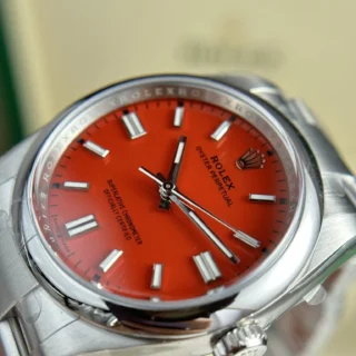 Oyster Perpetual Red Dial Oyster Bracelet