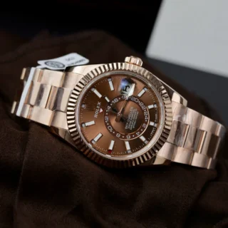 Sky-Dweller Rose Gold Chocolate Dial Oyster Bracelet