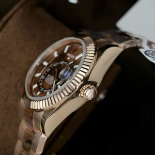Sky-Dweller Rose Gold Chocolate Dial Oyster Bracelet