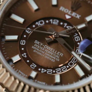 Sky-Dweller Rose Gold Chocolate Dial Oyster Bracelet