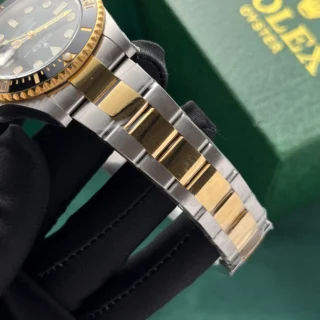 Submariner Black Dial Black Bezel Two Tone Gold Oyster Bracelet
