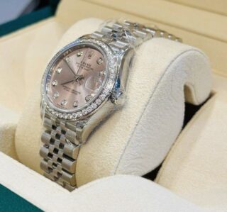 Datejust Pink Dial 278384RBR Angle Detail