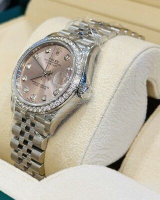 Datejust Pink Dial 278384RBR Angle Detail